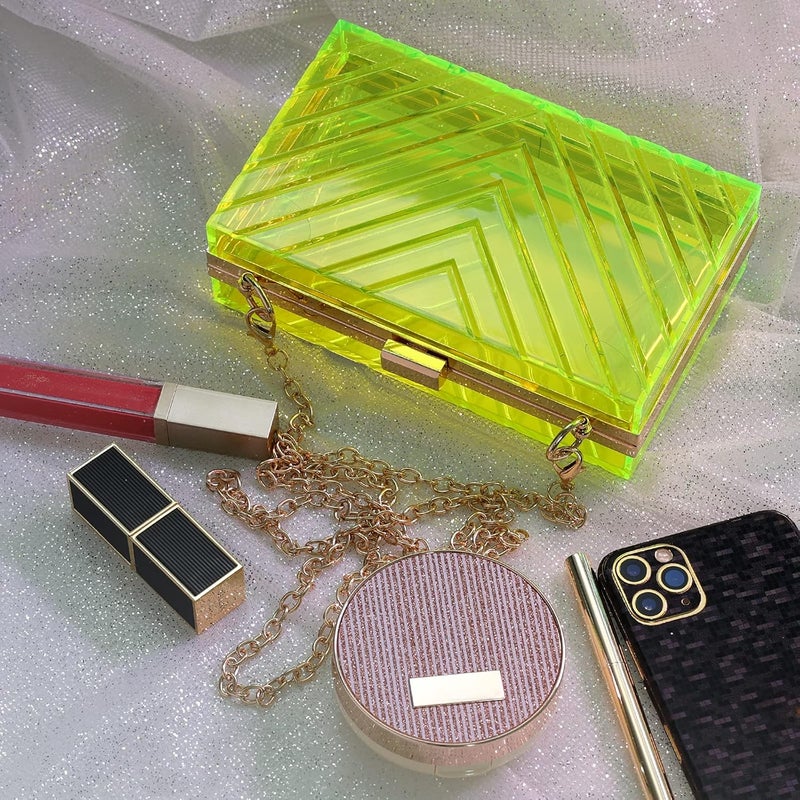 WJCD Clear Purses For Women Acrylic Clear Clutch Bag Stadium Approved - Image 5